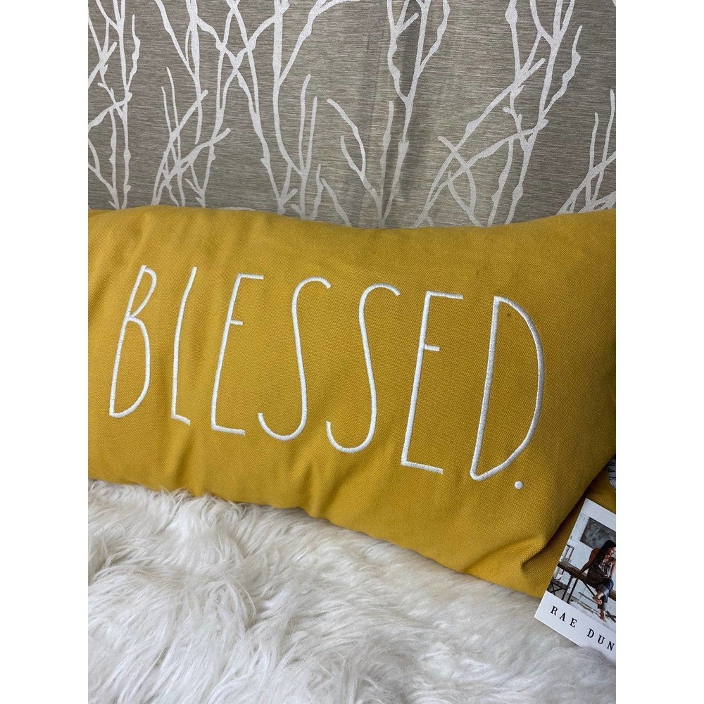 Rae Dunn farmhouse home decor simply blessed bless bed living couch new HTF rd - Picture 3 of 4